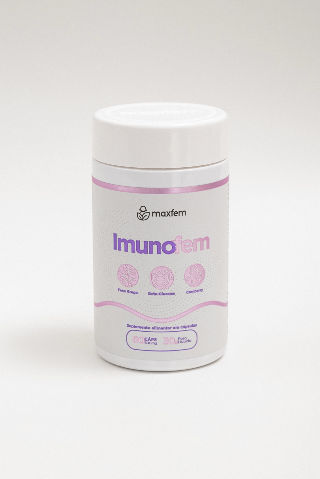 Frasco de Imunofem Maxfem — suplemento natural